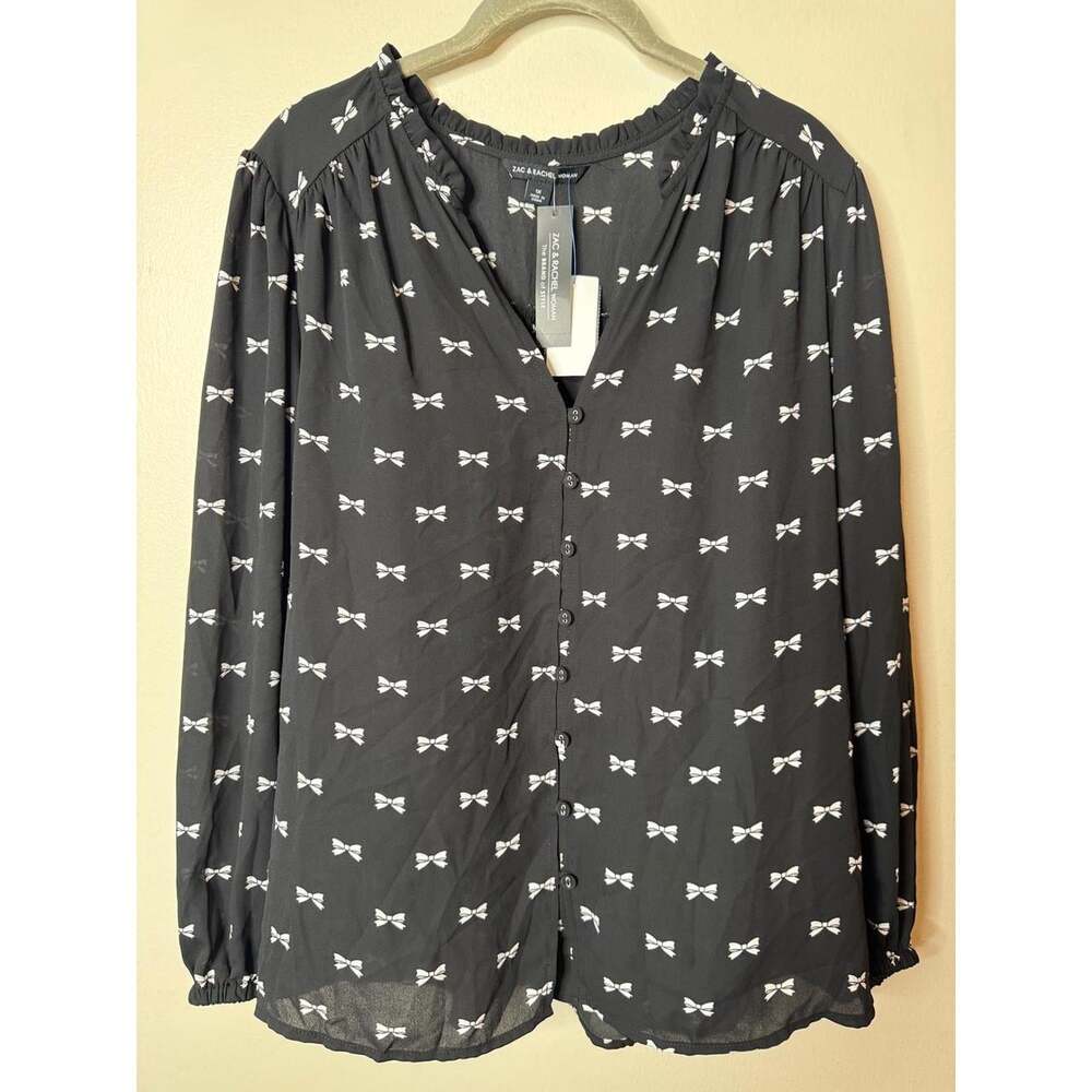 Zac & Rachel Women's Black and White Blouse